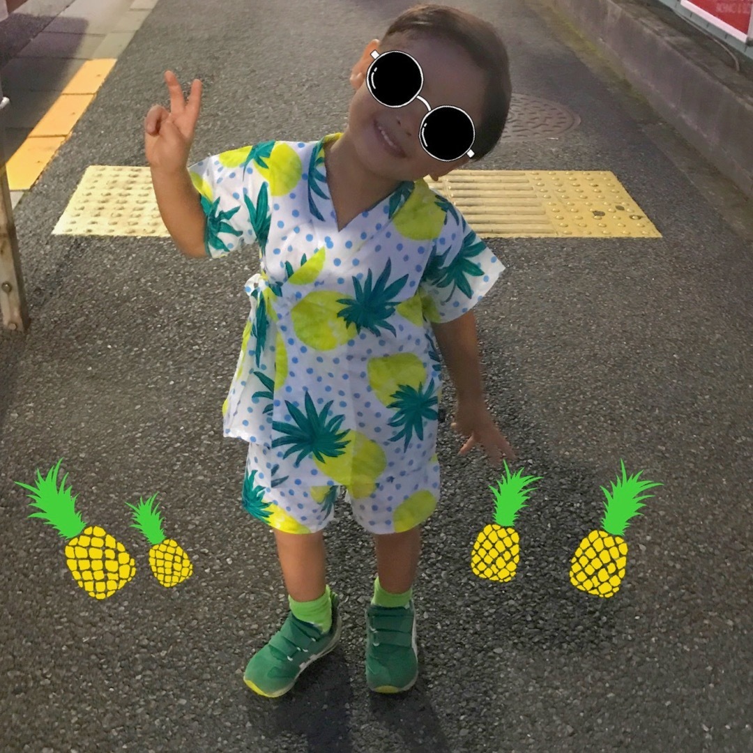 パイナップル甚平 男の子ママの子育て ファッションブログ